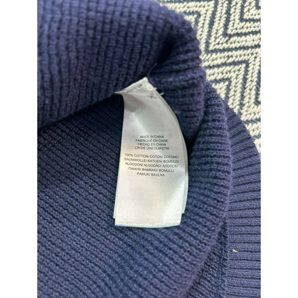 Lauren Ralph Lauren Gray Waffle-Knit Cotton Hoodie Gold-Tipped Drawstrings & Log - Picture 5 of 6